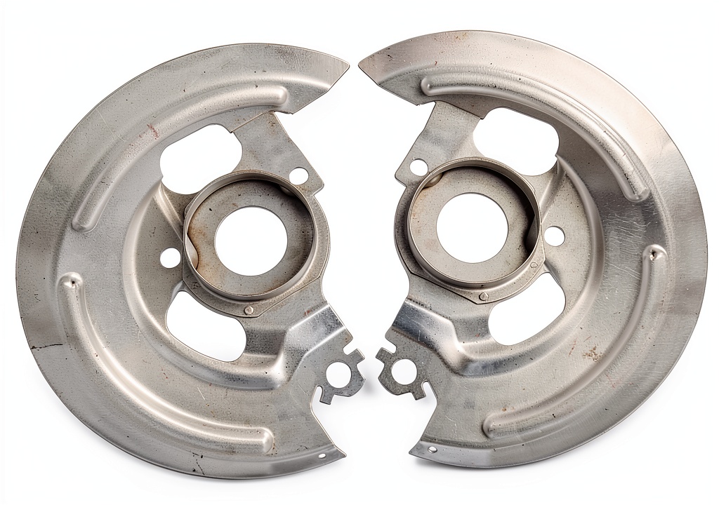 AngyMeck brake backing plate installed on a classic GM A‑Body chassis