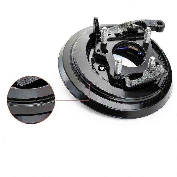 Parking Brake Backing Plate A-Premium Black Steel-5