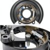 Parking Brake Backing Plate A-Premium Black Steel-8