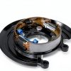 Parking Brake Backing Plate A-Premium Black Steel-0