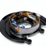 Parking Brake Backing Plate A-Premium Black Steel-0