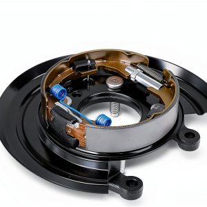 Parking Brake Backing Plate A-Premium Black Steel-0