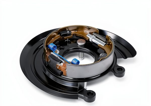 Parking Brake Backing Plate A-Premium Black Steel-0