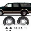 Rear Brake Dust Shield Backing Plates Set 2 UnayKolb for Ford Trucks-0