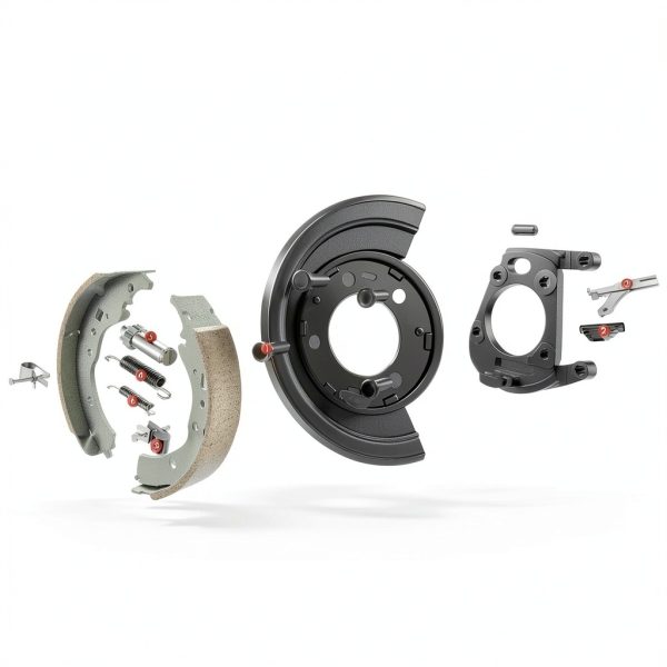 A-Premium Loaded Parking Brake Backing Plate for Cadillac Escalade-2