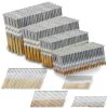 Therwen 800 Count 21° Framing Nails Ring Shank - Galvanized, 4 Sizes-0