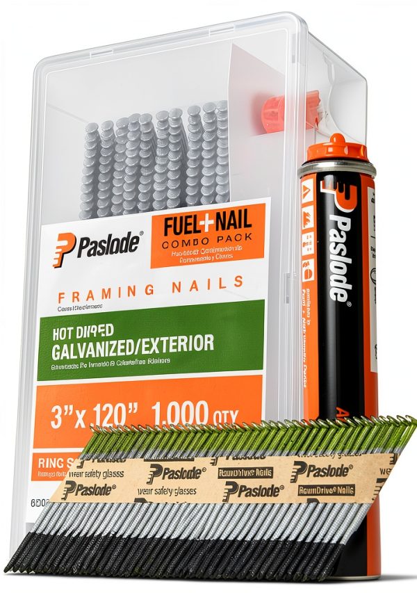 Paslode Framing Nails 3 inch x .120 gauge 1,000 Galvanized Nails-0
