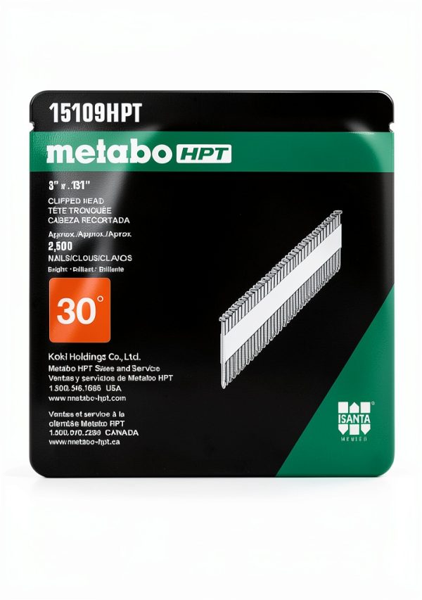 Metabo HPT Framing Nails 3in x .131in 30° Smooth Shank 2500 Count-2